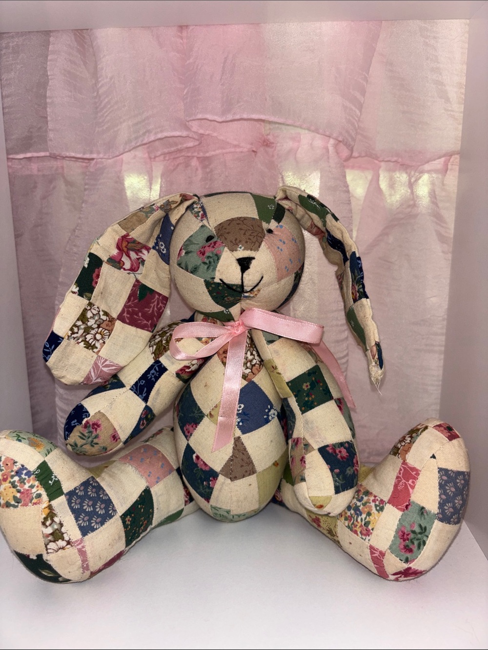 Patchwork vintage bunny plush